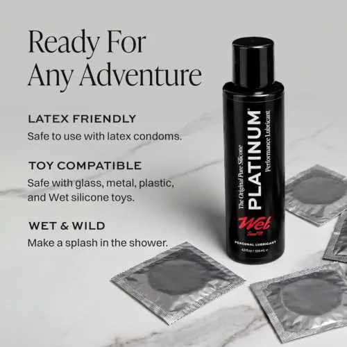 Wet Platinum Silicone Lube, 9 fl oz view 5
