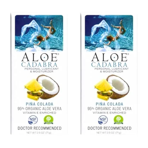 Aloe Cadabra Pina Colada Aloe Lube, 2.5 oz (2-pack)