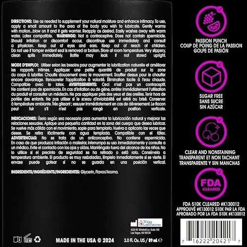 Wet Passion Punch 4-in-1 Warming Lube, 3 fl oz view 2