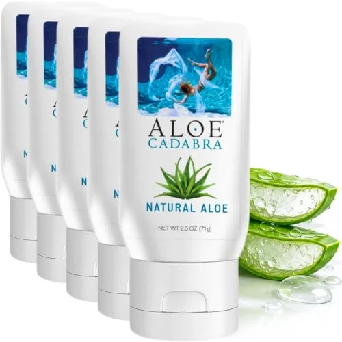 Aloe Cadabra Unscented Aloe Lube, 2.5 oz (5-pack)