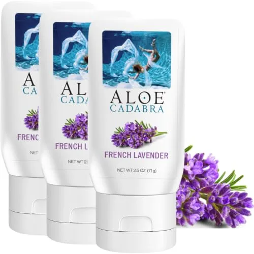 Aloe Cadabra French Lavender Aloe Lube, 2.5 oz (3-pack)