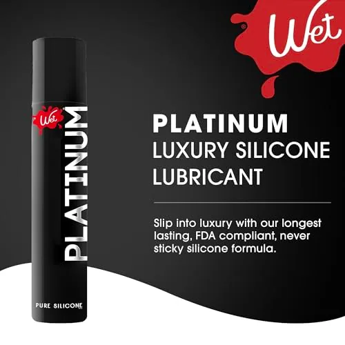 Wet Platinum Silicone Lube, 1 oz view 3