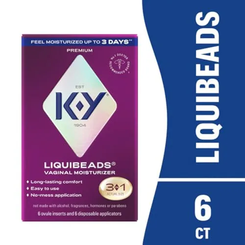 K-Y Liquibeads Silicone Moisturizer, 6 Inserts (2-pack) view 2