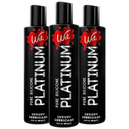 Wet Platinum Silicone Lube, 3 x 3 fl oz