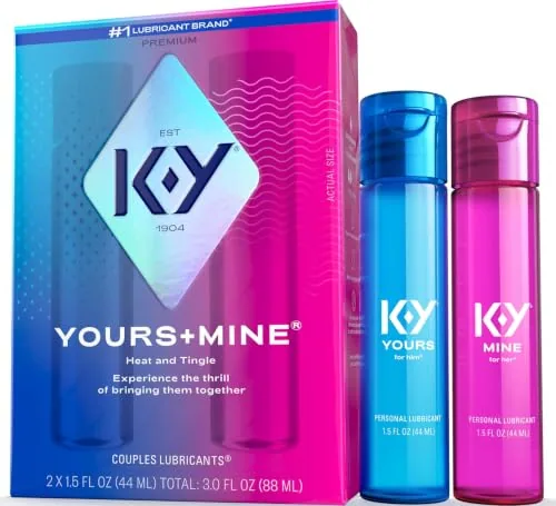 K-Y Yours & Mine Couples Lubricant, 2 x 1.5 oz