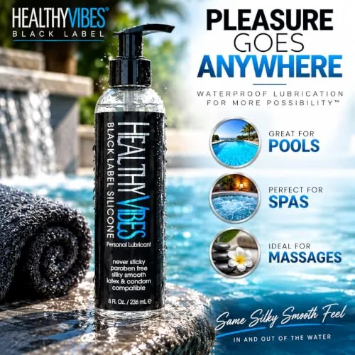 Healthy Vibes Silicone Lube, 8 oz view 2