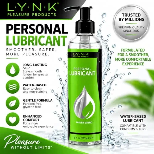 LYNK Water-Based Anal Lube, 8 oz view 2