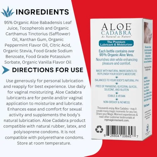 Aloe Cadabra Peppermint Tingle Aloe Lube, 2.5 oz (2-pack) view 3