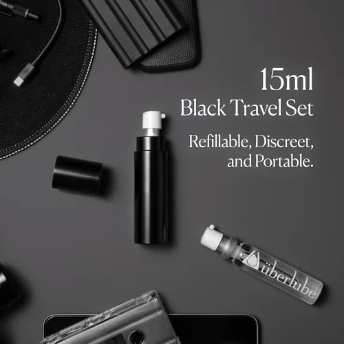 Uberlube Silicone Lube Travel Kit, Black, 15 ml view 2
