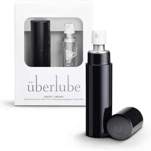 Uberlube Silicone Lube Travel Kit, Black, 15 ml
