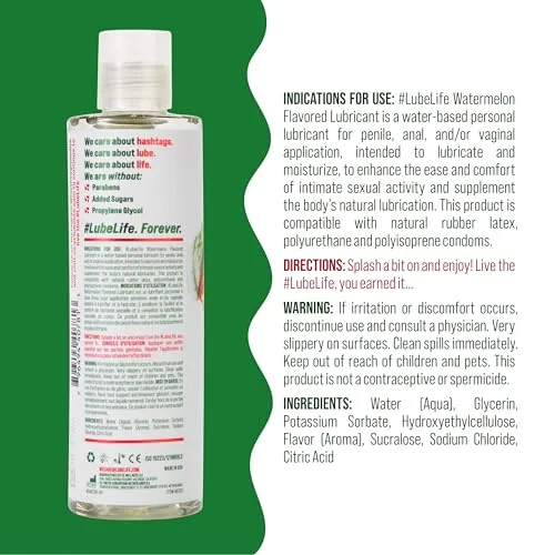 LubeLife Watermelon Flavored Lube, 8 fl oz view 2