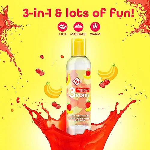 ID 3some Massage Strawberry Banana, 4 oz view 4