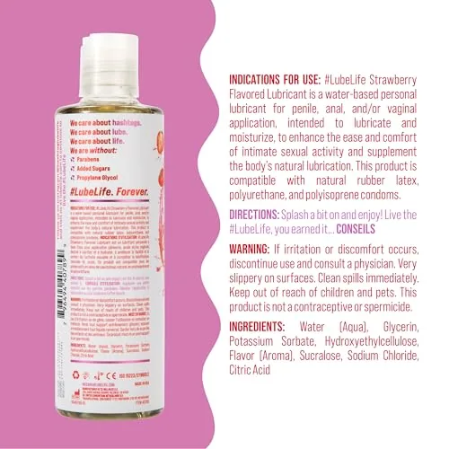 LubeLife Strawberry Flavored Lube, 8 fl oz view 2