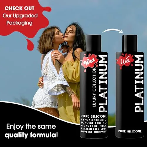 Wet Platinum Silicone Lube Sampler, 3-Piece view 5