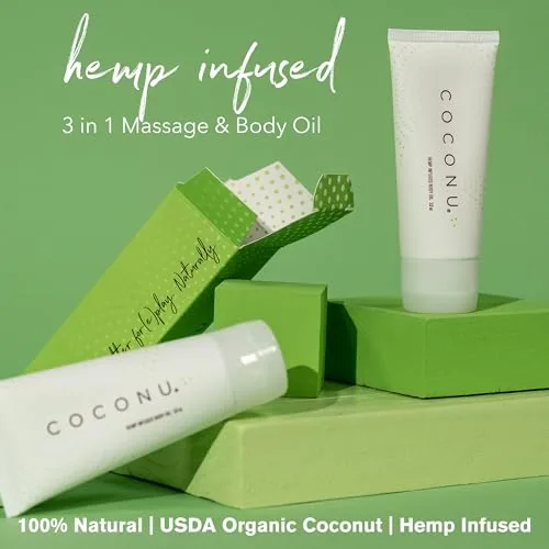 Coconu Hemp Body Oil, 3 oz view 2