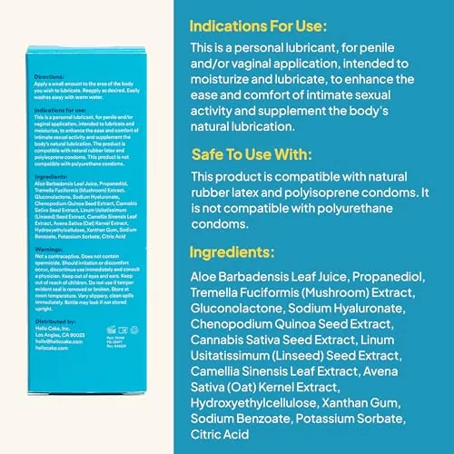 Hello Cake Aloe-Based Lube, 3.3 oz view 2