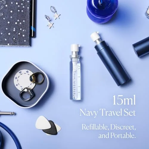 Uberlube Silicone Lube Travel Kit, Navy Blue, 15 ml view 2