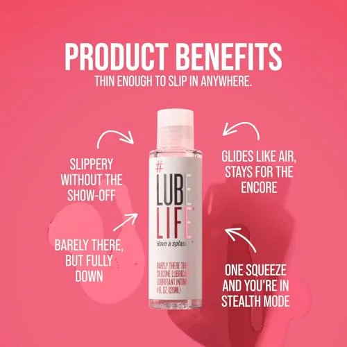 LubeLife Barely There Thin Silicone Lube, 4 fl oz view 5