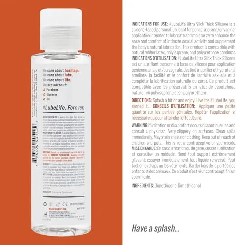 LubeLife Ultra Slick Thick Silicone Lube, 4 fl oz view 3