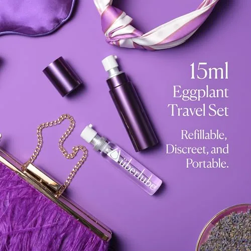 Uberlube Silicone Lube Travel Kit, Eggplant, 15 ml view 2