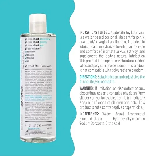 LubeLife Water Based Toy Lube, 12 fl oz view 2