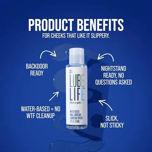 LubeLife Water Based Anal Lube, 4 fl oz view 5