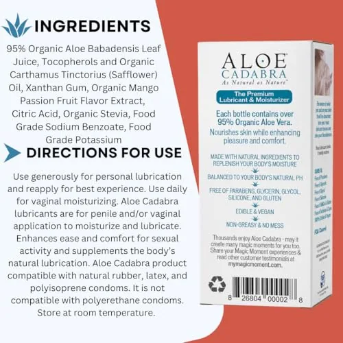 Aloe Cadabra Mango & Peppermint Lube Bundle, 2 x 2.5 oz view 3