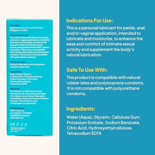 Hello Cake Toy Lube Water-Based, 1.7 oz view 2