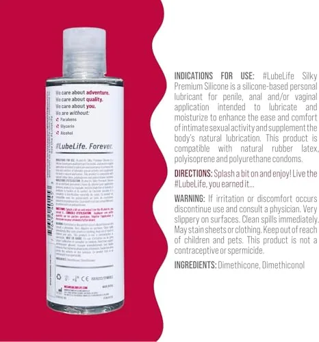 LubeLife Silky Silicone Lube, 8 fl oz view 2