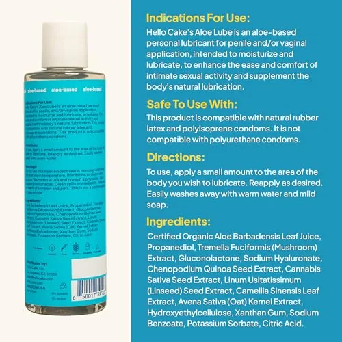 Hello Cake Aloe-Based Lube, 8 oz view 2