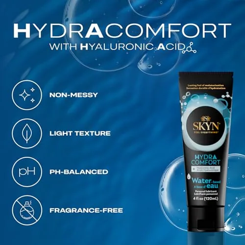 SKYN HydrAcomfort Hyaluronic Water-Based Lube, 4 oz view 5