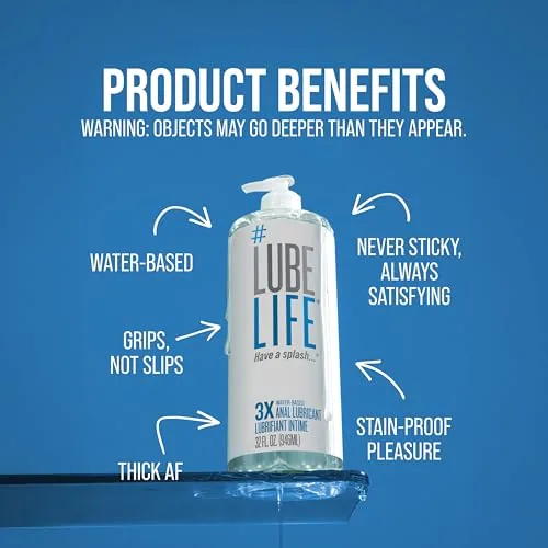 LubeLife 3X Water Based Anal Lube, 32 fl oz view 3